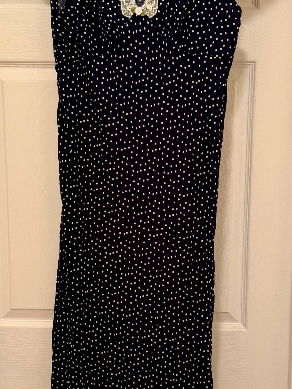 Commense Black Polka Dot Midi Dress